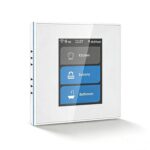 LANBON Smart WiFi Light Switch with LCD Display, Custom Icons, RGB Ambient Edge Light, Smart Life App, Alexa/Google, 4-in-1 Options (1/2/3-Gang & Curtain), UK 86 Box, Neutral Required,L8-HS