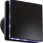 Knightsbridge LED Backlit Extractor Fan with Overrun Timer in Black, 100mm