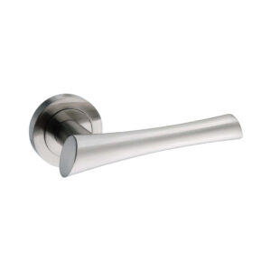 Mediterranean Cosica Round Lever Door Handle - Satin Nickel