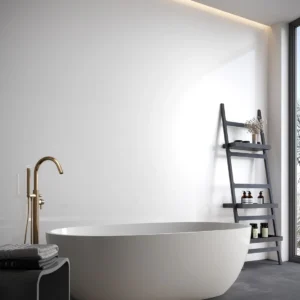 White - Lustre Stone 800 x 400mm Waterproof Wall Panelling