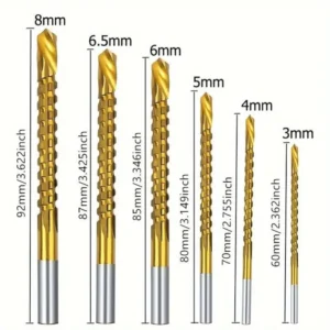 Titanium-Coated Multi-Material Drill Bit Set