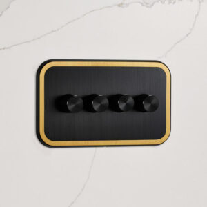 4G Dimmer Light Switch (150W) in Black & Gold