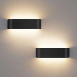 OOWOLF Indoor Led Wall Lights - 2 Pack 3000K/4500K/6000K Adjustable Color Temperature Wall Lights for Bedroom Living Room Kitchen Dinin