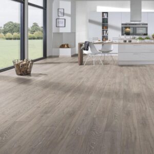 Howdens Professional V Groove Light Grey Oak Laminate Flooring 2.22m² Pack