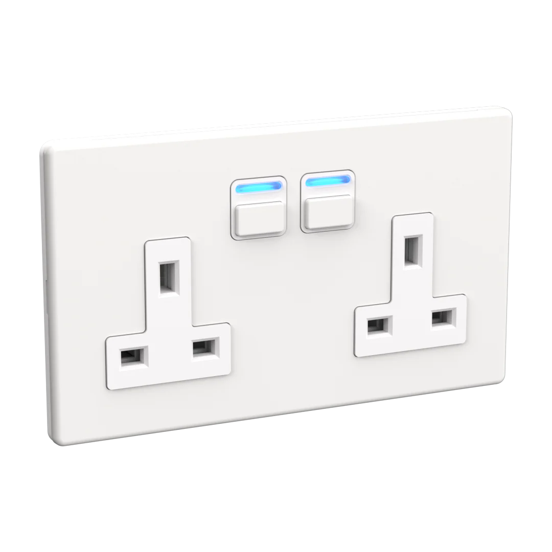 Smart Socket with Energy Monitoring (2 gang)