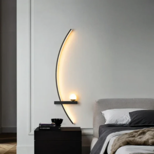 Modern Brass Arc LED Wall Sconce 2-Lights
