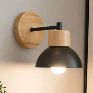 Nordic Wood Dome Wall Light | 1-Light