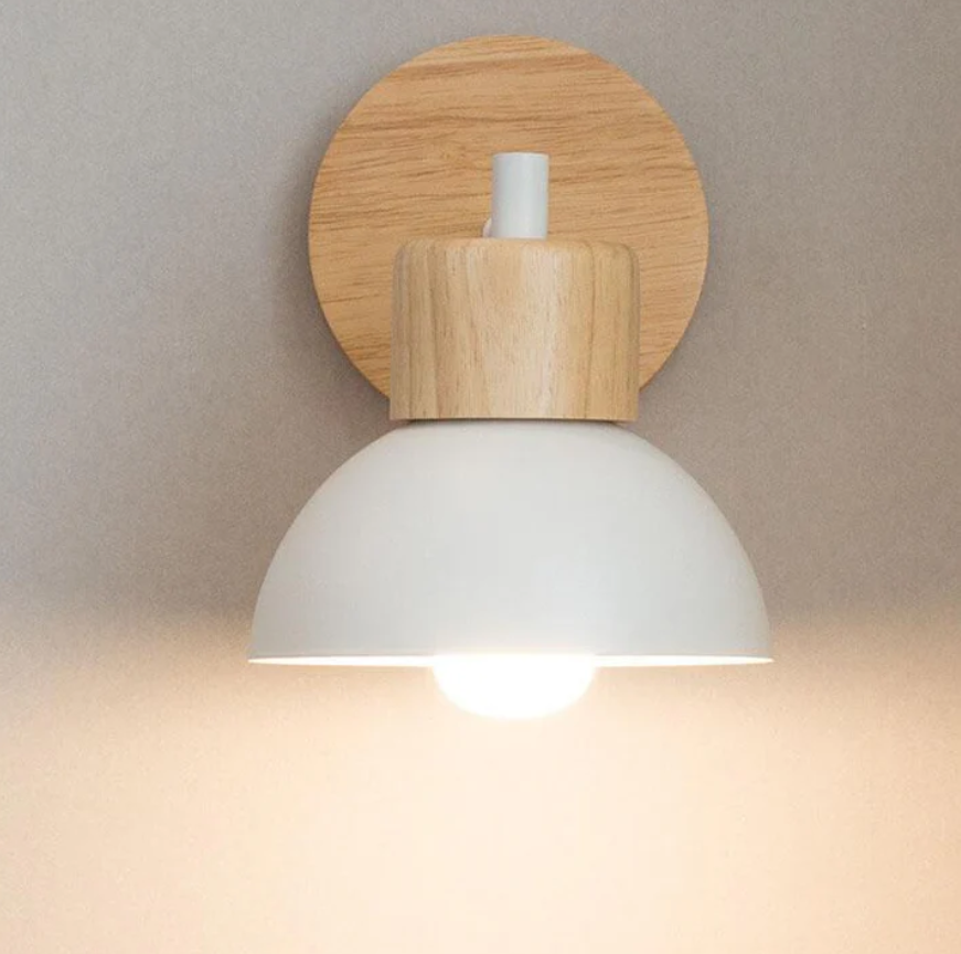Nordic Wood Dome Wall Light | 1-Light - Image 8