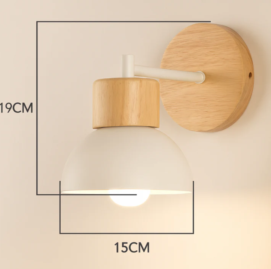 Nordic Wood Dome Wall Light | 1-Light - Image 6
