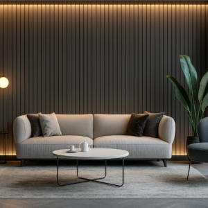 Panel Haus Colour Blue Acoustic Slat Wall Panel - 240cm x 32cm (2 Pack)