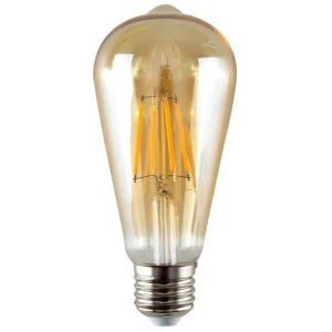 4W E27 Dimmable LED Vintage Edison GLS Light Filament Pear Shaped Bulb (Set of 3)