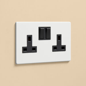 White Double Socket by Dowsing & Reynolds